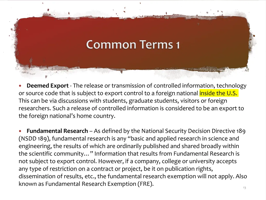 deemed export the release or transmission