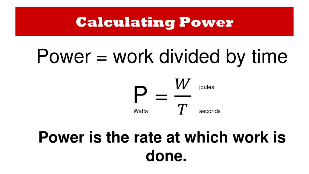 calculating power