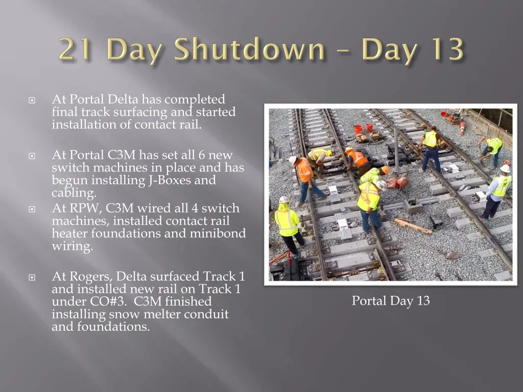 at portal delta has completed final track