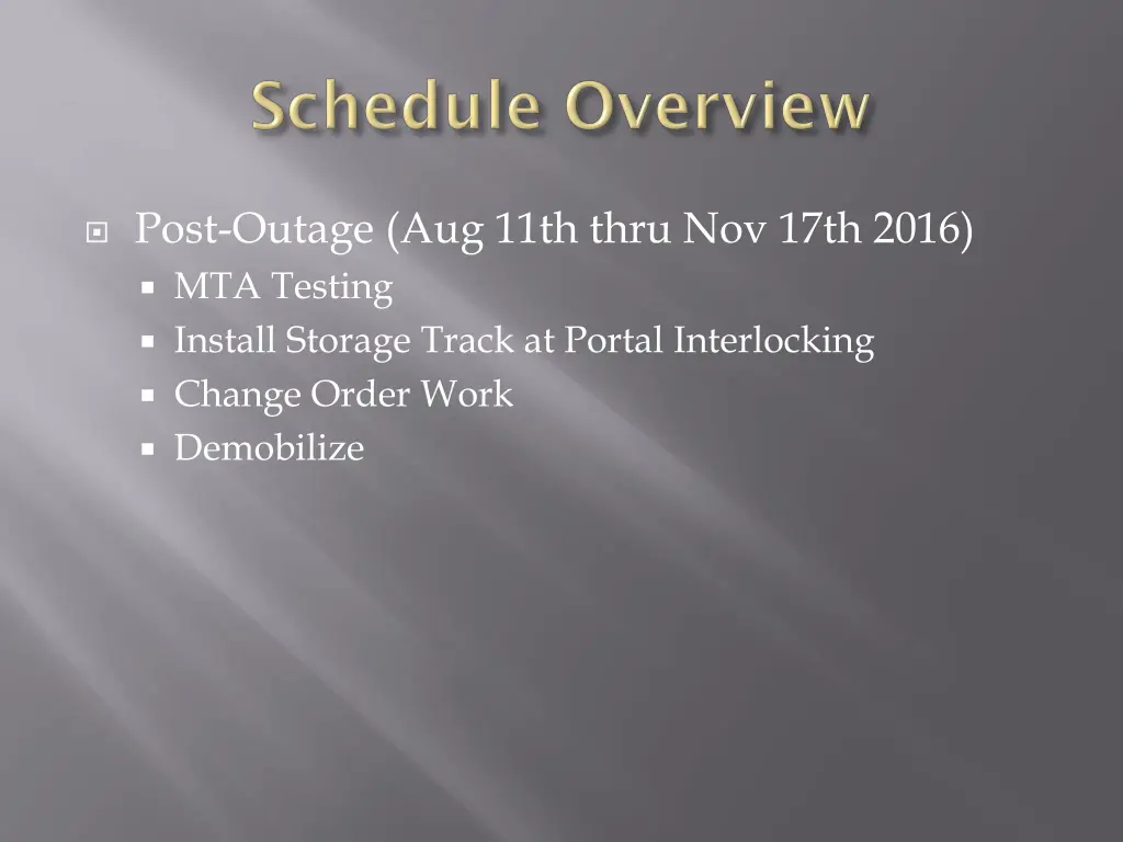 post outage aug 11th thru nov 17th 2016