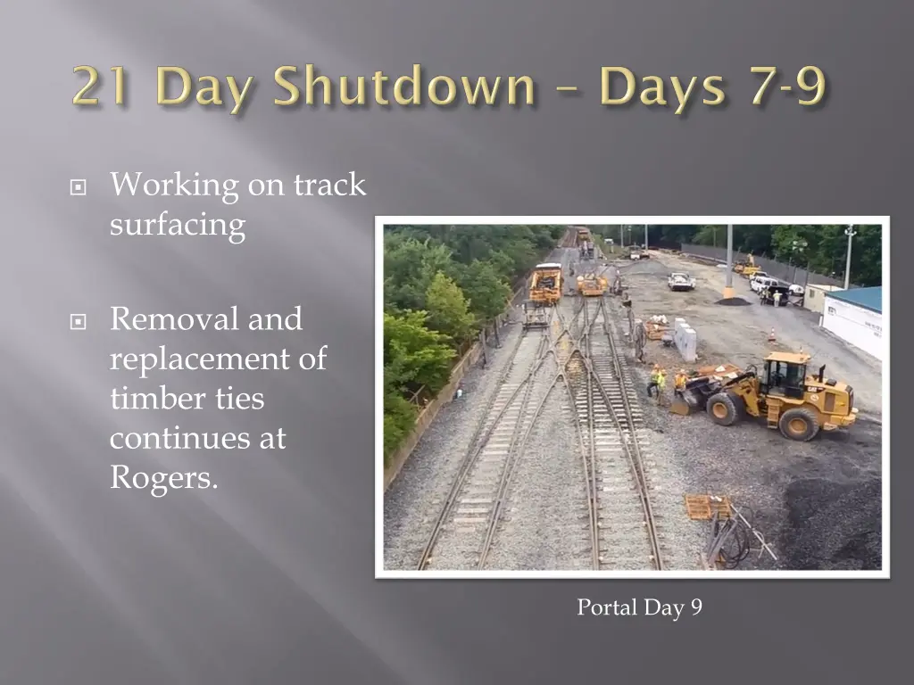 working on track surfacing