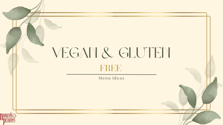 vegan gluten free menu ideas