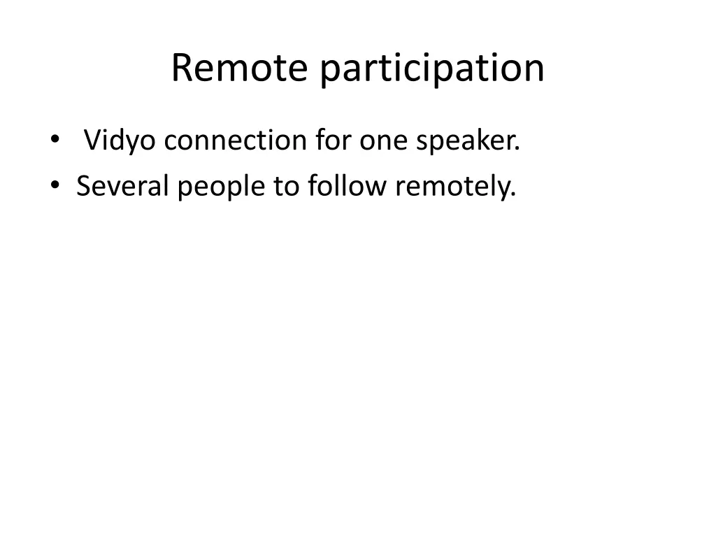 remote participation