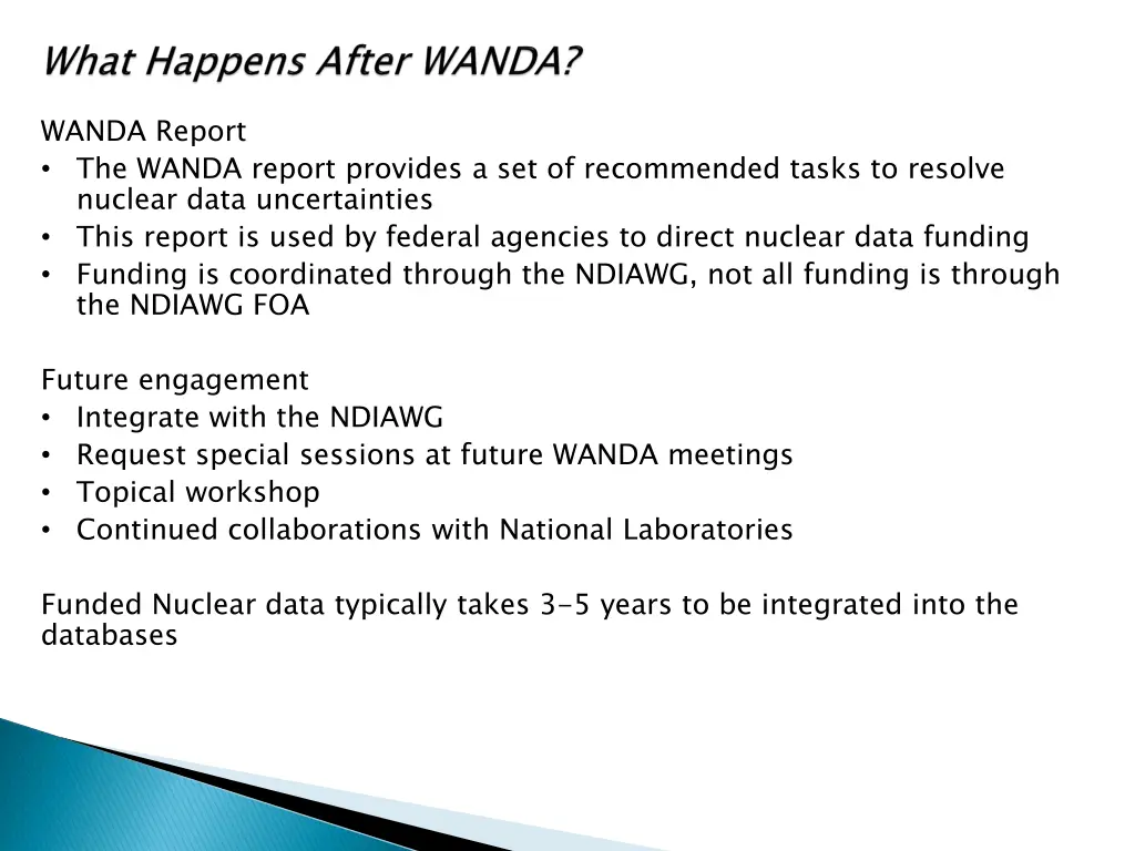 wanda report the wanda report provides