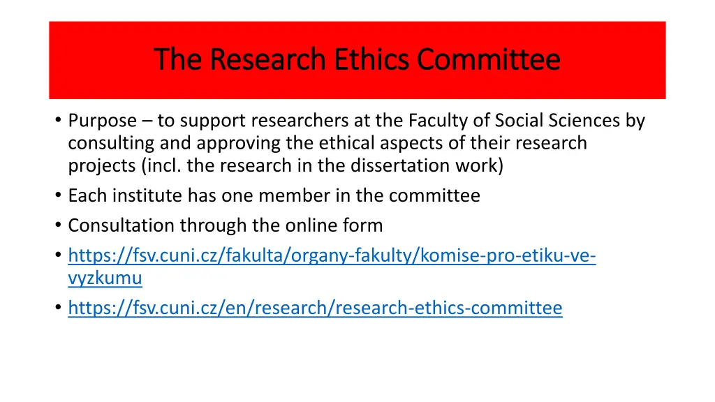 the the research researchethics