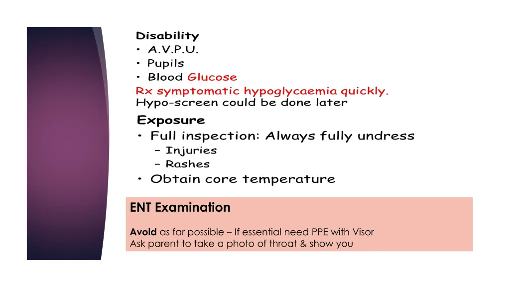 ent examination