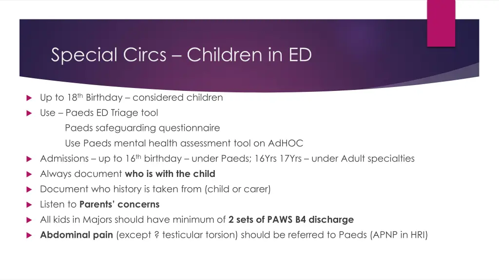 special circs children in ed