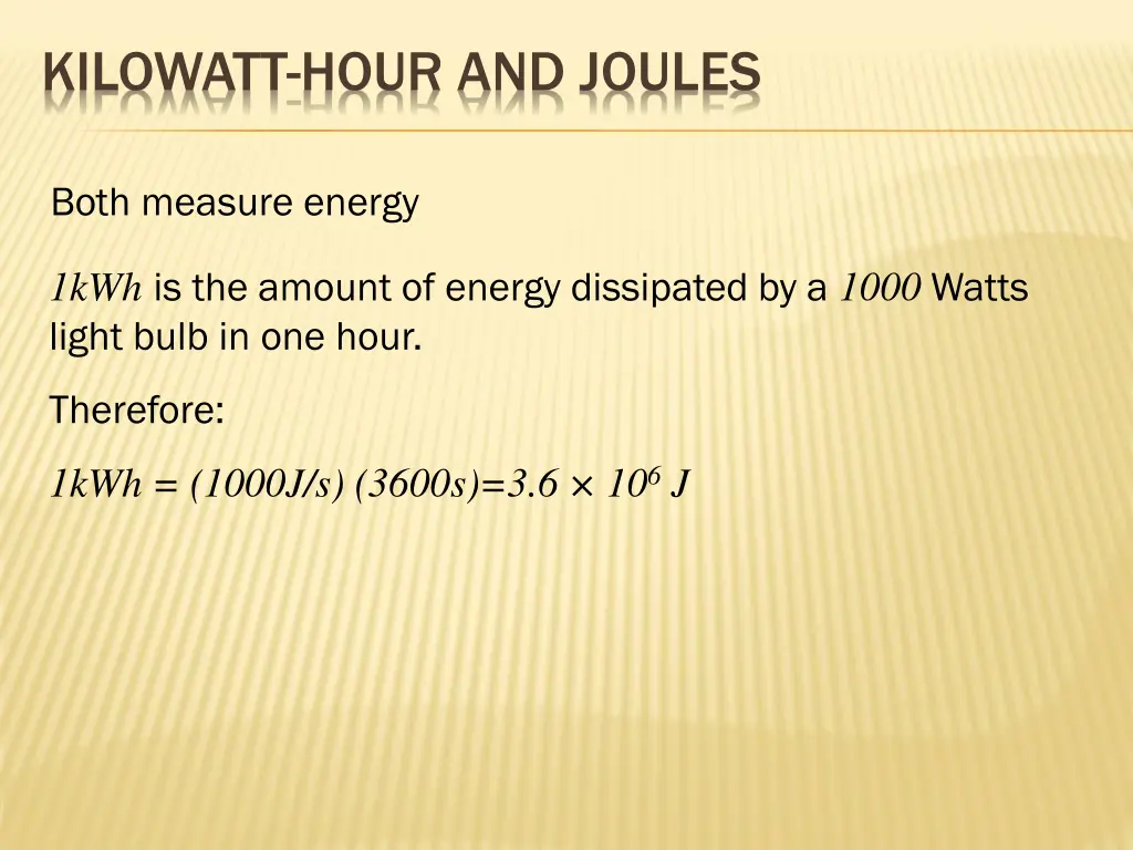kilowatt hour and joules