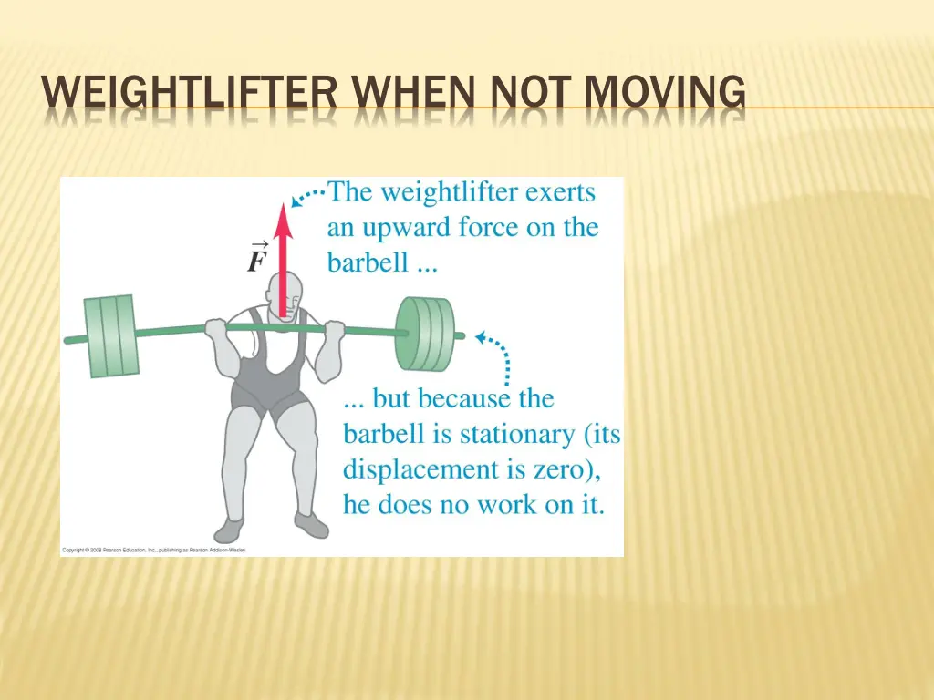 weightlifter when not moving