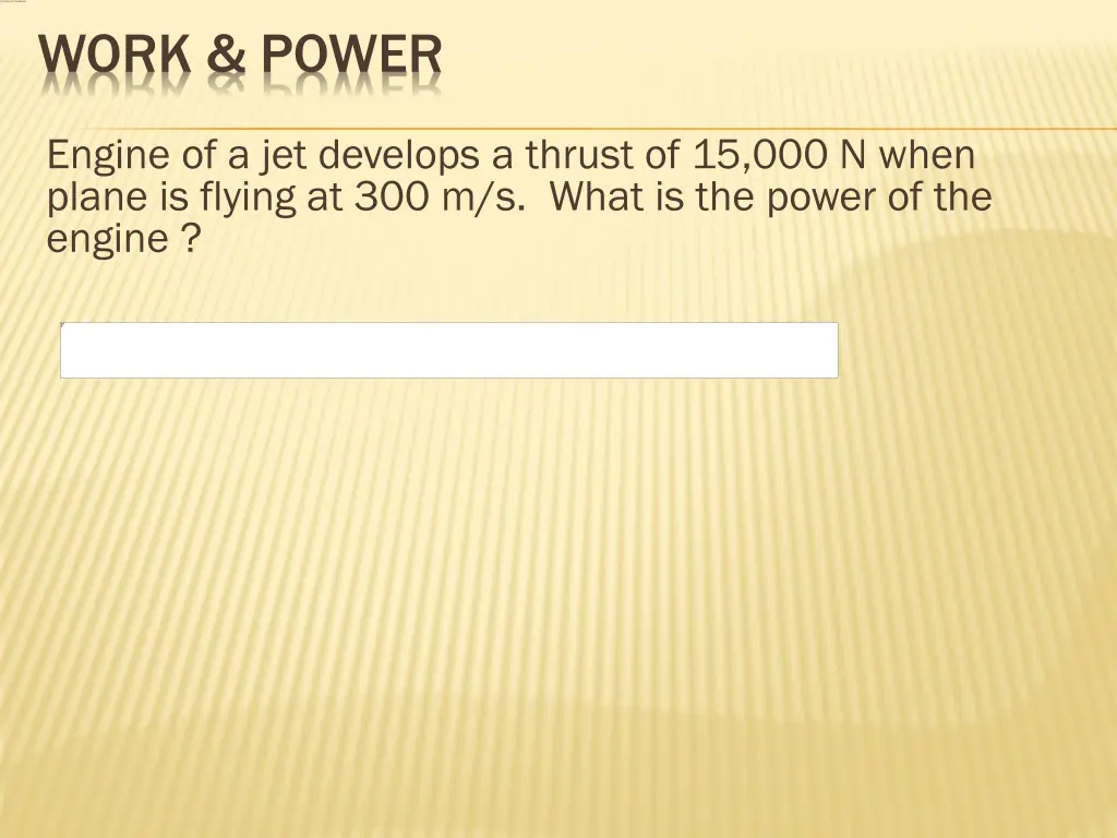 work power