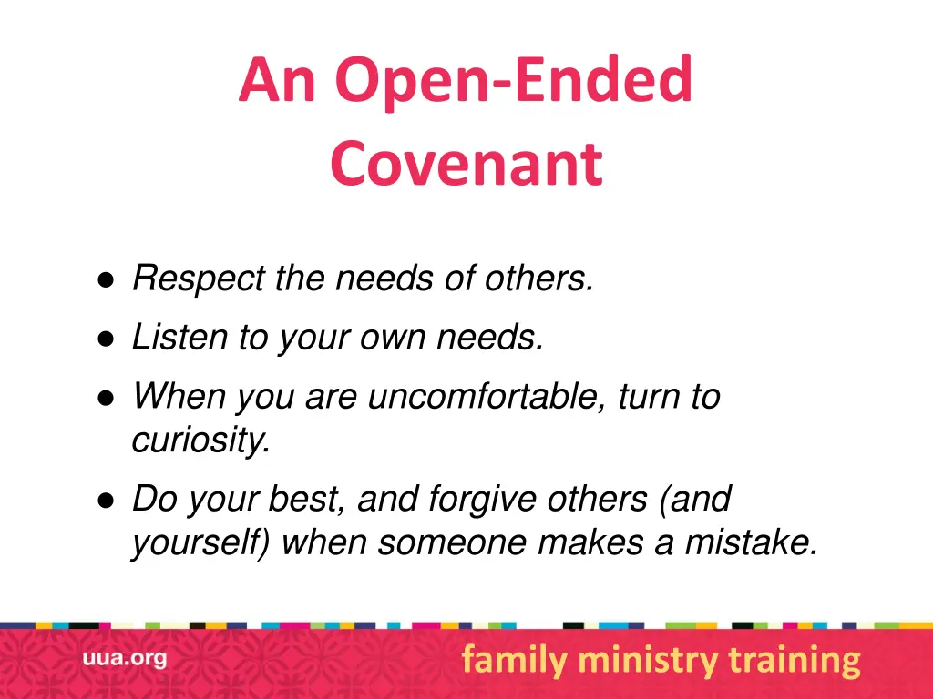 an open ended covenant