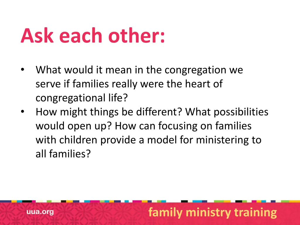 ask each other