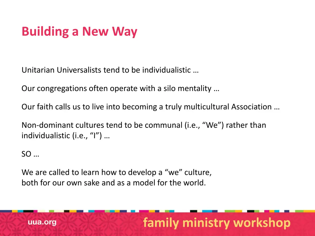 building a new way