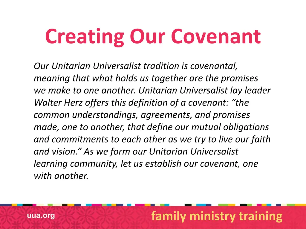 creating our covenant