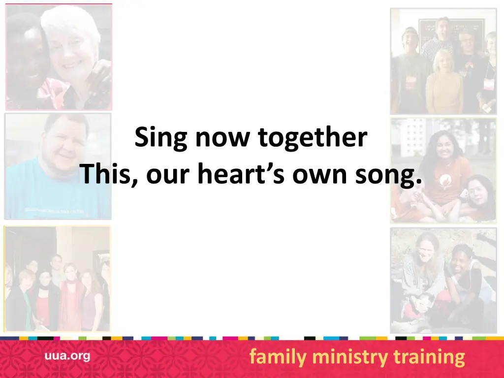 sing now together this our heart s own song