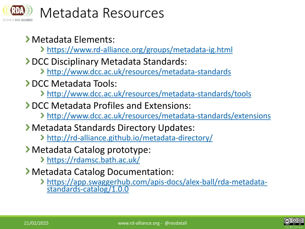metadata resources