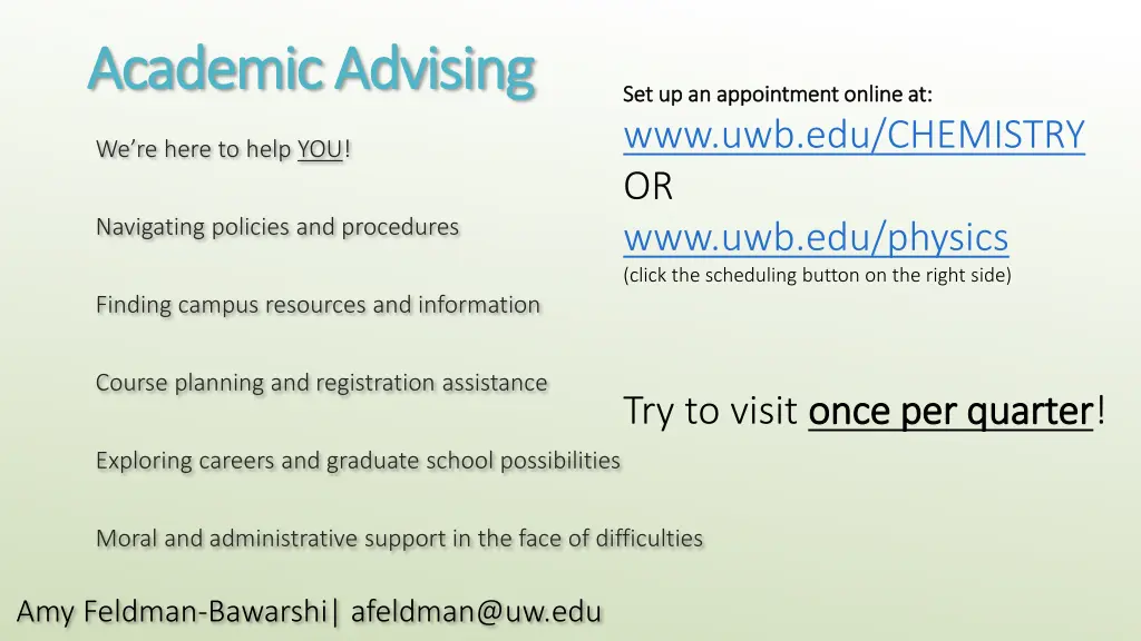 academic advising academic advising