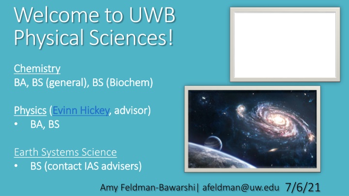 welcome to uwb physical sciences