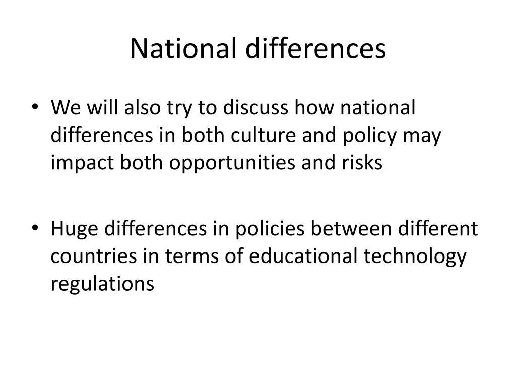 national differences