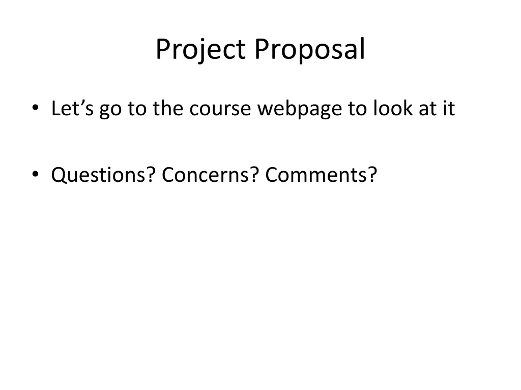 project proposal