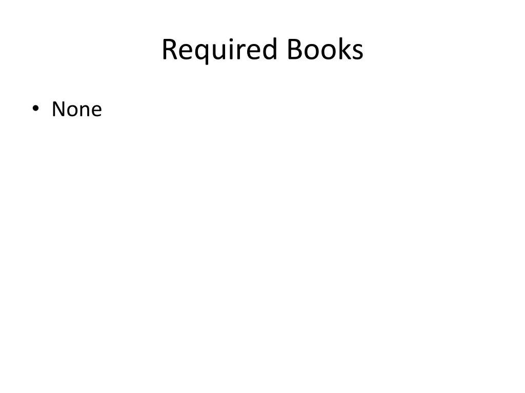 required books