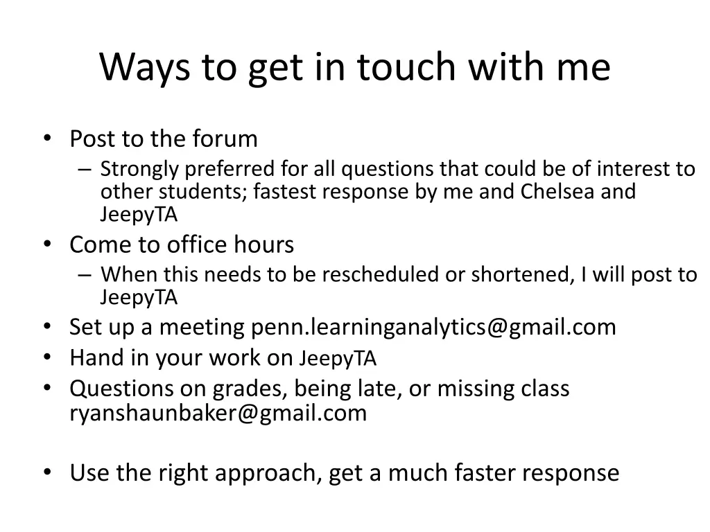 ways to get in touch with me