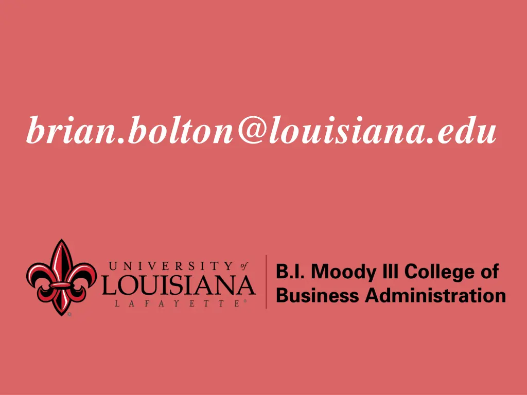 brian bolton@louisiana edu