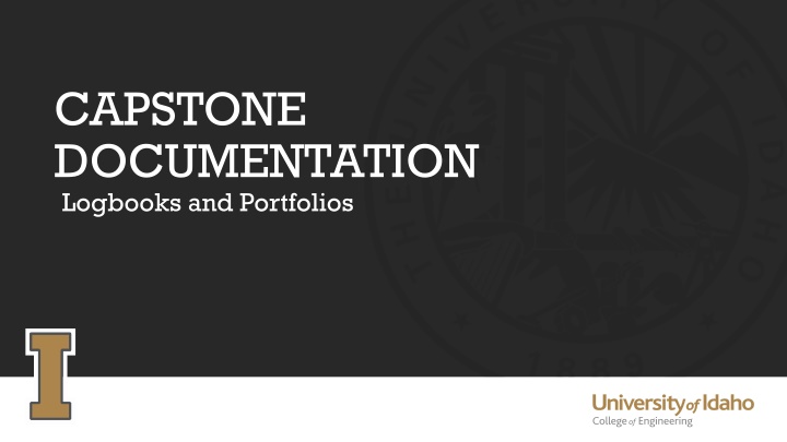 capstone documentation logbooks and portfolios