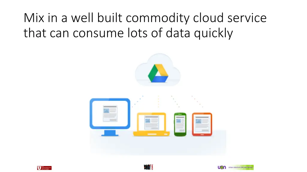 mix in a well built commodity cloud service that