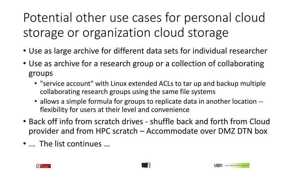 potential other use cases for personal cloud