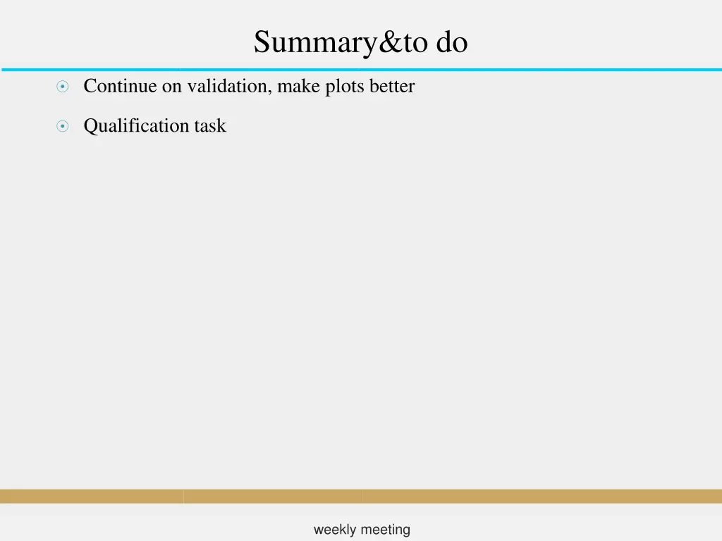 summary to do