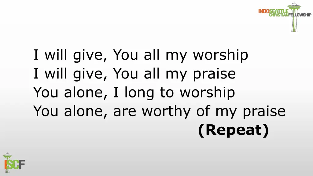 i will give you all my worship i will give 2