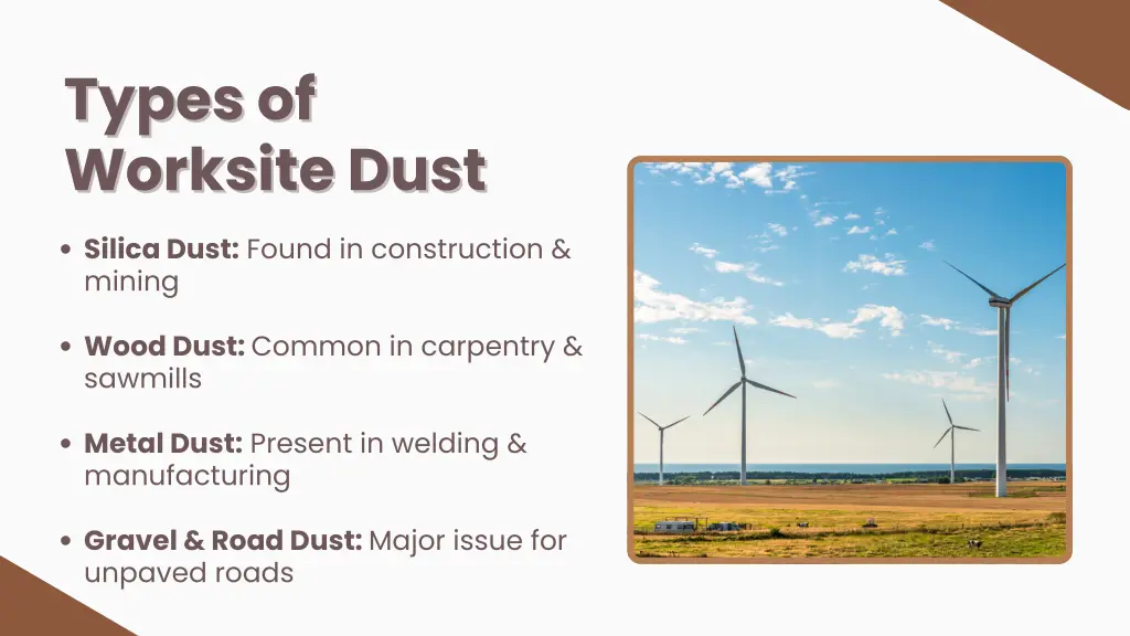 types of types of worksite dust worksite dust