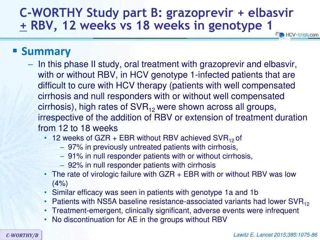 c worthy study part b grazoprevir elbasvir 7