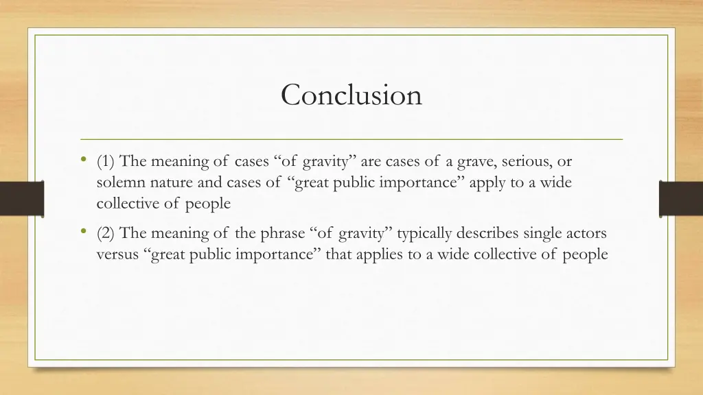 conclusion