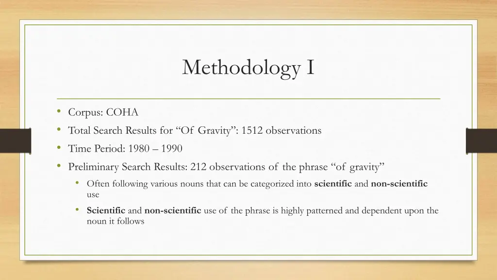 methodology i