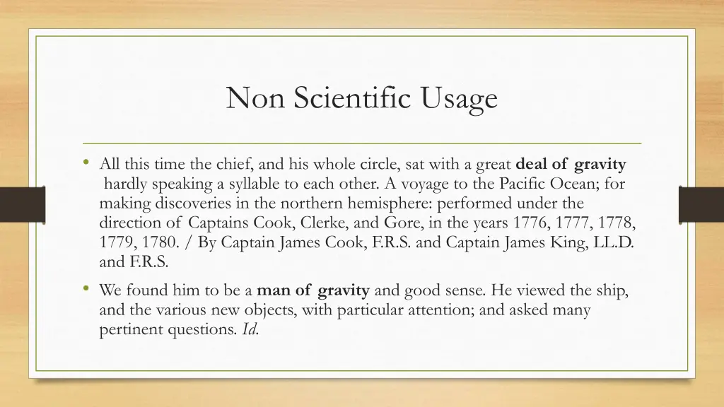 non scientific usage