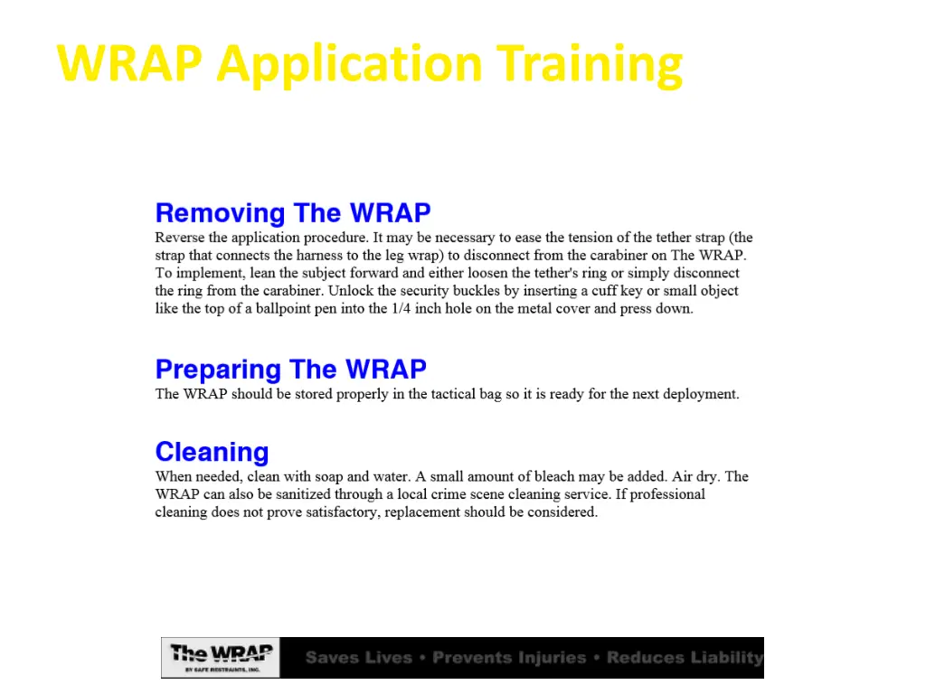 wrap application training 9