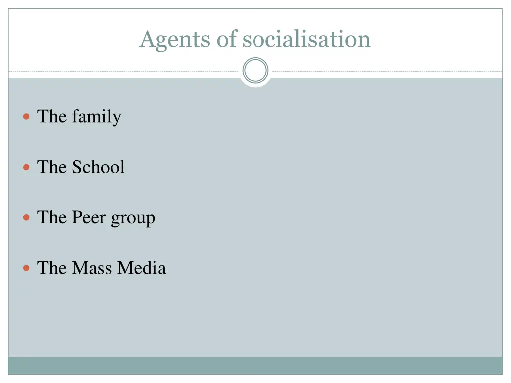agents of socialisation