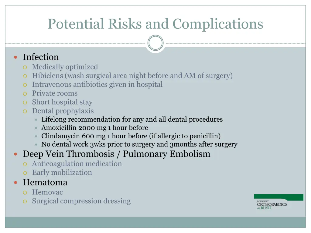 potential risks and complications