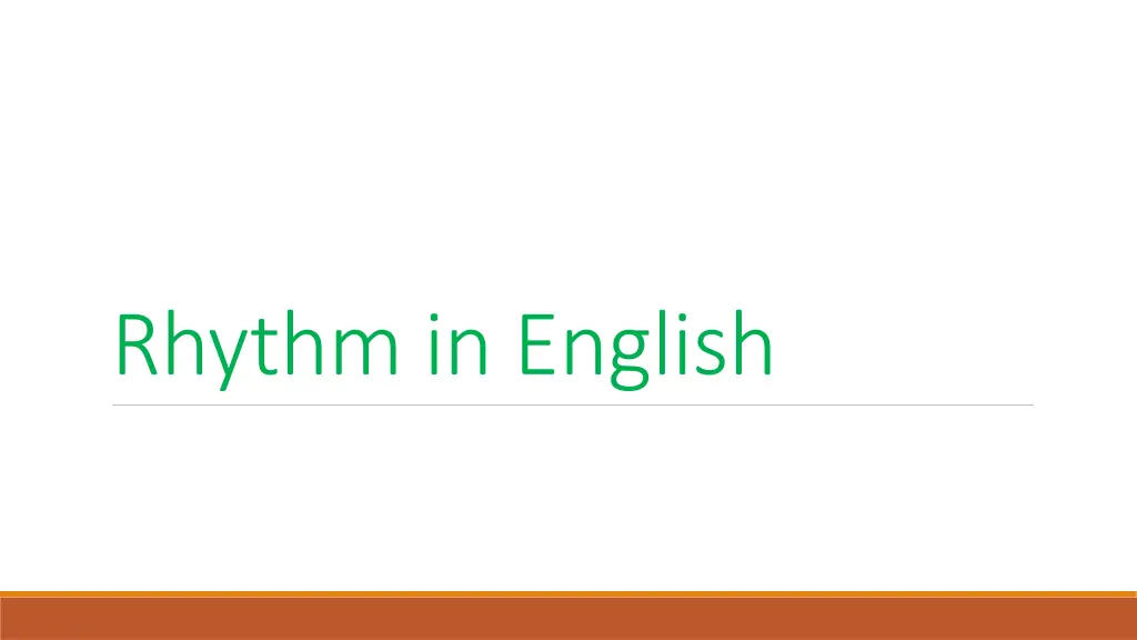 rhythm in english