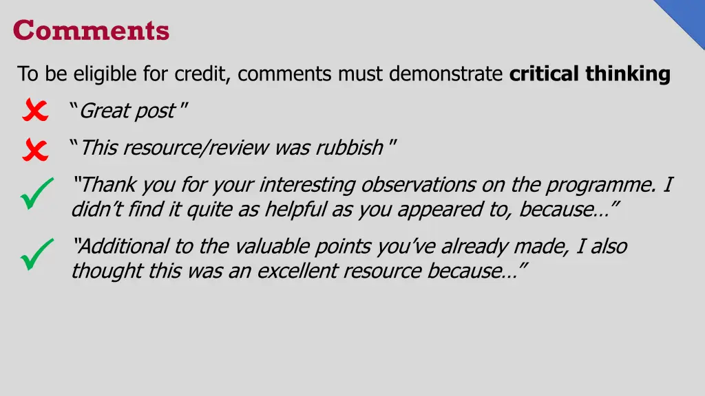comments