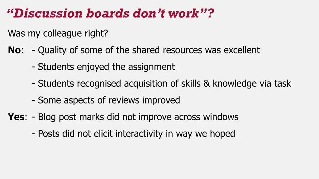 discussion boards don t work 2