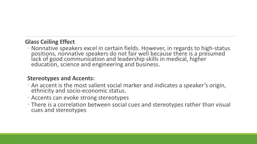 glass ceiling effect nonnative speakers excel