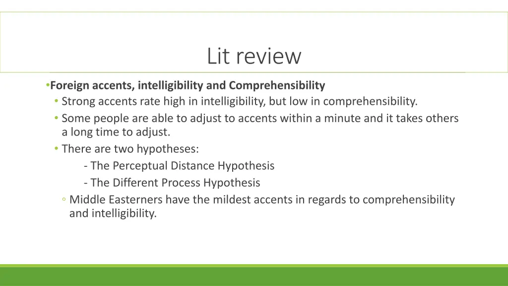 lit review