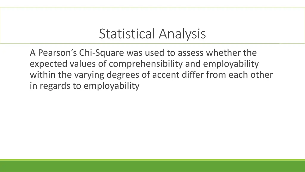 statistical analysis