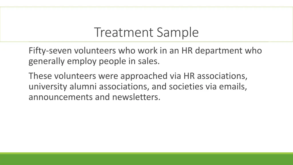 treatment sample