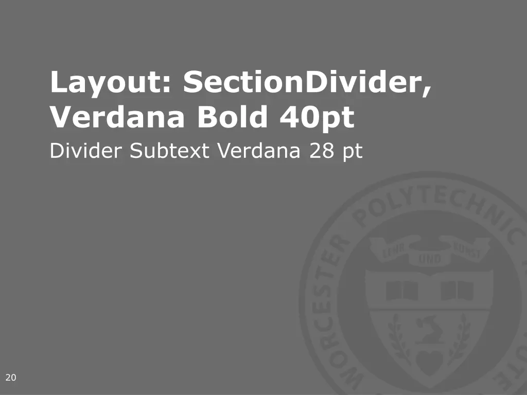 layout sectiondivider verdana bold 40pt divider 1