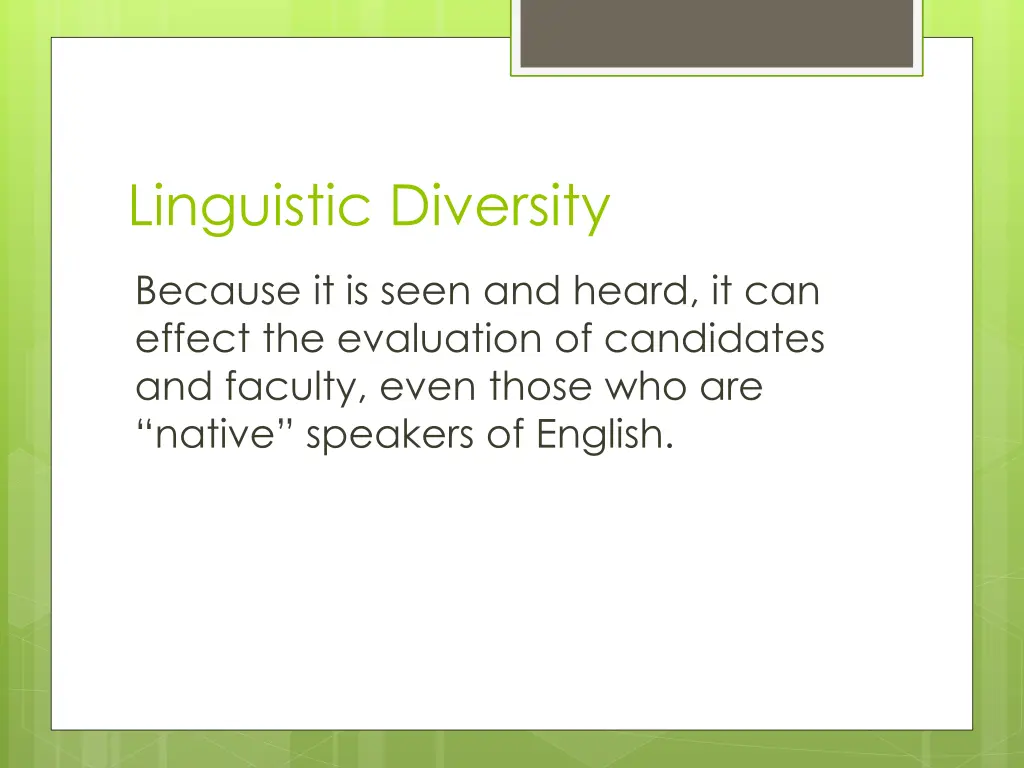 linguistic diversity