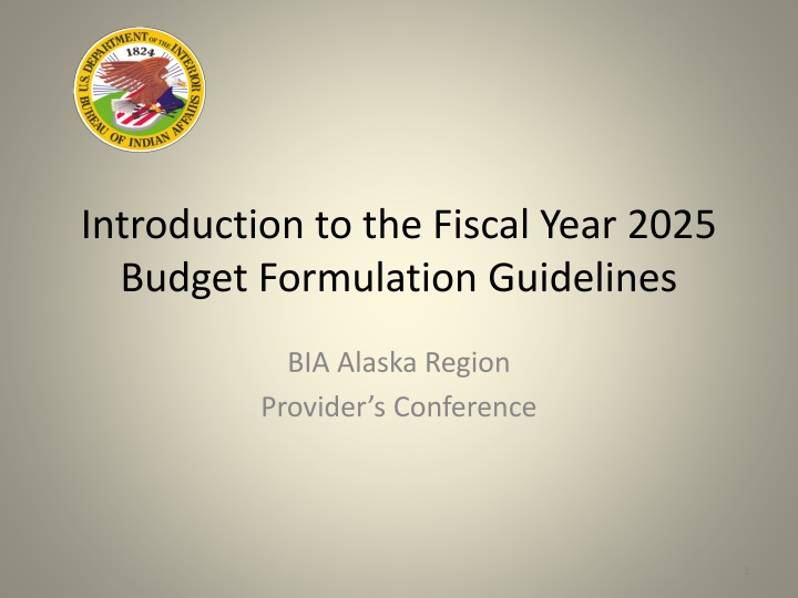 introduction to the fiscal year 2025 budget